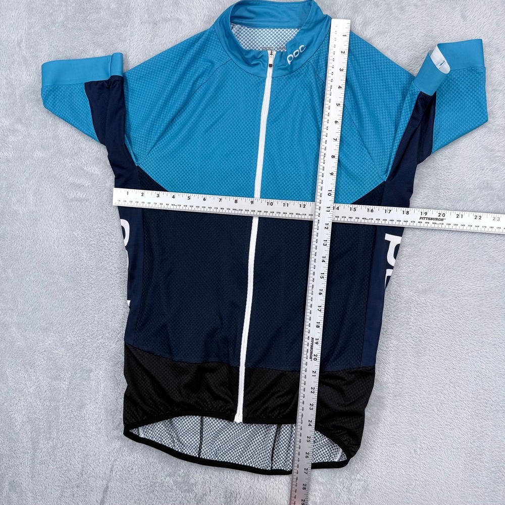 POC Essential Road Cycling Jersey Mens Large Blue Black Short Sleeve Full Zip - Picture 5 of 10